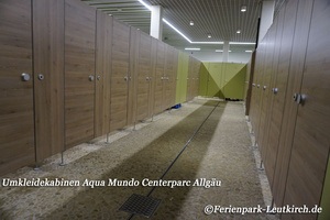 Umkleide im Aqua Mundo – Center Parcs Park Allgäu, Foto Nov. 2018
