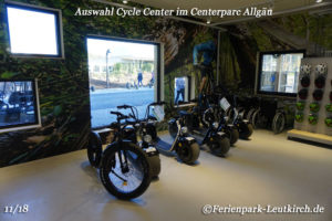 Fahrradverleih – Center Parcs Park Allgäu, Foto Nov. 2018