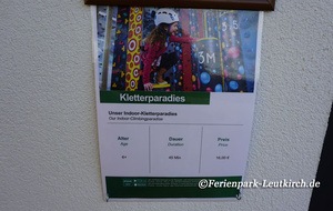 Indoor-Klettern – Center Parcs Park Allgäu, Foto Nov. 2018