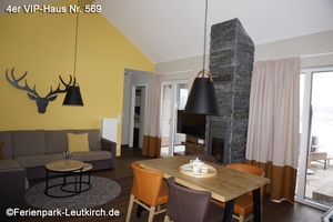 4er VIP-Haus 569 Wohnbereich im Centerparcs Allgäu Ferienpark Leutkirch