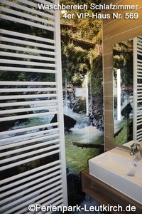 4er-VIP-Haus 569 – Waschtisch – Center Parcs Park Allgäu, Foto Dez. 2018