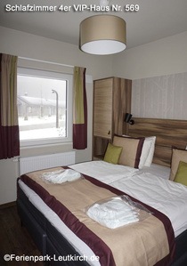 4er-VIP-Haus 569 – Schlafzimmer – Center Parcs Park Allgäu, Foto Dez. 2018
