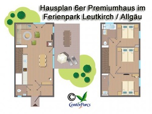 Hausplan 6er-Premiumhaus im Centerparc Allgäu