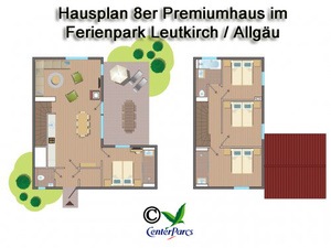 Hausplan 8er-Premiumhaus im Centerparc Allgäu