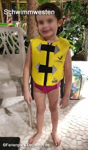 Schwimmwesten im Aqua Mundo – Center Parcs Park Allgäu, Foto Dez. 2018
