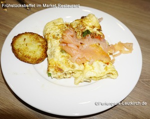 Frühstücksbuffet im Market Restaurant – Center Parcs Park Allgäu, Foto Dez. 2018