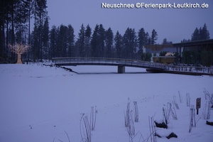 Neuschnee im Ferienpark – Center Parcs Park Allgäu, Foto Dez. 2018