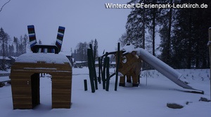 Spielplatz im Winter – Center Parcs Park Allgäu, Foto Dez. 2018