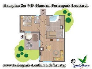 Hausplan 2er VIP-Haus Center Parcs Allgäu Ferienpark Leutkirch