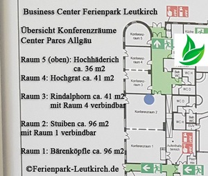 Lageplan Aufteilungsplan Business Center Parcs Allgäu